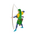 Medieval Archer Illustration Royalty Free Stock Photo