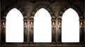 Medieval arches isolated