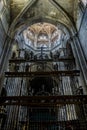 Medieval architectural arches inside the Cathedral of Ourense in