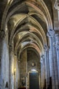 Medieval architectural arches inside the Cathedral of Ourense in