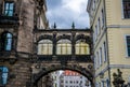 Medieval architecture of Dresden. Royal Palace in the historic quarter of the city