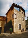 Medieval architecture in european old Town