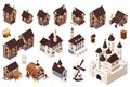 Medieval Architecture Icons Set