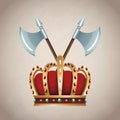 Medieval army emblem Royalty Free Stock Photo