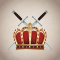 Medieval army emblem Royalty Free Stock Photo