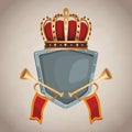 Medieval army emblem Royalty Free Stock Photo