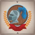 Medieval army emblem Royalty Free Stock Photo