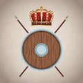 Medieval army emblem Royalty Free Stock Photo