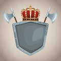Medieval army emblem Royalty Free Stock Photo