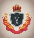 Medieval army emblem Royalty Free Stock Photo
