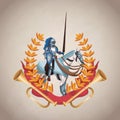 Medieval army emblem Royalty Free Stock Photo