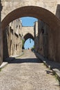 Medieval Avenue of the Knights Greece. Rhodos island. Royalty Free Stock Photo