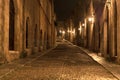 Medieval Avenue of the Knights at night