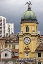 Medieval baroque city clock tower ( Gradska ura) by Korzo promenade, Rijeka, Croatia
