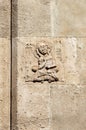 Medieval bas-relief, made of stone Royalty Free Stock Photo