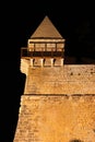 Medieval bastion in Ibiza by night