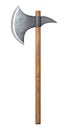 Medieval battle-axe isolated Royalty Free Stock Photo