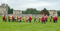 A medieval battle: foot soldiers fighting with spears