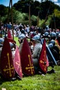 Medieval battle re-enactment Royalty Free Stock Photo