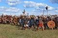 Medieval battle reconstruction Voinovo Pole (Warriors' Field) near Drakino, Russia