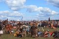 Medieval battle reconstruction Voinovo Pole (Warriors' Field) near Drakino, Russia