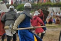 Medieval battle of the 13th century Royalty Free Stock Photo