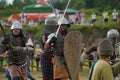 Medieval battle of the 13th century Royalty Free Stock Photo