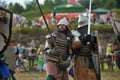 Medieval battle of the 13th century Royalty Free Stock Photo