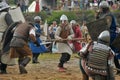 Medieval battle of the 13th century Royalty Free Stock Photo