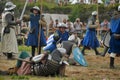 Medieval battle of the 13th century Royalty Free Stock Photo