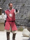 Medieval battle theatrical performance in Les Baux-de-Provence, France