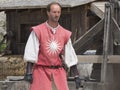 Medieval battle theatrical performance in Les Baux-de-Provence, France