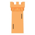 Medieval battle tower icon, cartoon style