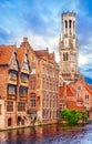 Medieval bell tower Belfort van Brugge Royalty Free Stock Photo