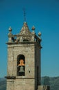 Medieval bell tower made of stone with staircase