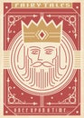 Medieval book cover design idea with king graphic