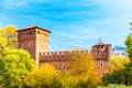 Medieval borgo or medieval Castle in Turin, Italy. Royalty Free Stock Photo
