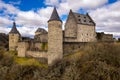 Medieval Bourscheid castle in Luxembourg Royalty Free Stock Photo