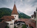 The medieval Bran fortress known as Dracula castle in Transylvania, Romania. Historical saxon style stronghold in the heart of Royalty Free Stock Photo