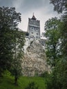 The medieval Bran fortress known as Dracula castle in Transylvania, Romania. Historical saxon style stronghold in the heart of Royalty Free Stock Photo