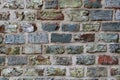 Medieval bricks with glaze, brick structure background or wallpaper Royalty Free Stock Photo