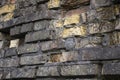 Medieval brickwork. Brick destroyed by time Royalty Free Stock Photo