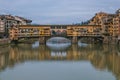 Medieval bridge Ponte Vecchio Old Bridge and the Arno River, Florence, Tuscany, Italy Royalty Free Stock Photo