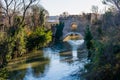 Bridge in Rome,The Ponte Nomentano Ponte Tazio over the river Aniene