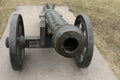 Medieval bronze cannon front view