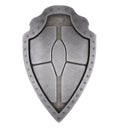 Medieval brushed shield Royalty Free Stock Photo
