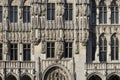 Medieval Brussels Town Hall in Grand Place, main market in the city, Brussels, Belgium