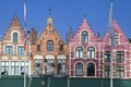 Medieval buildings in the Bruges Market Square Royalty Free Stock Photo