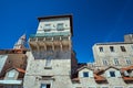 Medieval buildings and cathedral tower in the town of Trogir Royalty Free Stock Photo