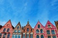 Medieval buildings on Grote Markt square in Brugge, Belgium Royalty Free Stock Photo